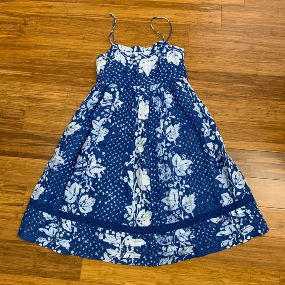 Blue Floral Kids Dress